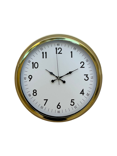 Classic White Gold 40 Cm Metal Duvar Saati