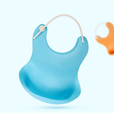 Çocuk Bebek Mama Önlüğü Dökülme Engelleyici Bükülebilir Mavi Bx40