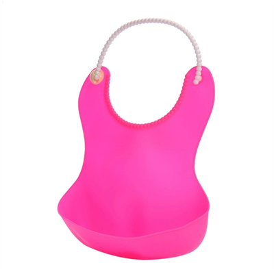 Çocuk Bebek Mama Önlüğü Dökülme Engelleyici Bükülebilir Pembe Bx40