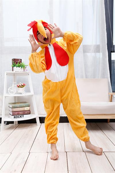 Çocuk Horoz Kostümü - Tavuk Kostümü 2-3 Yaş 80 cm (3936)