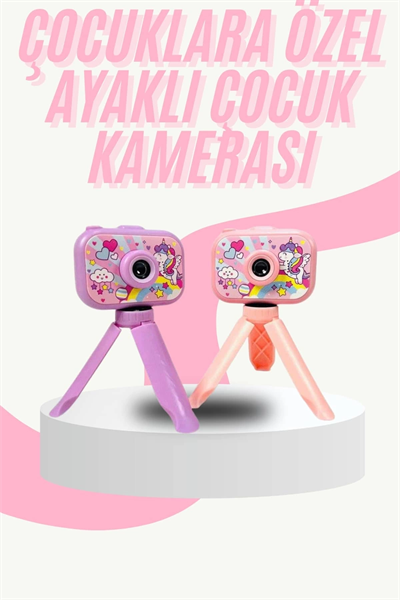 Çocuk Için Eğitici Video Kamera Ayaklı Mini Fotoğraf Makinesi