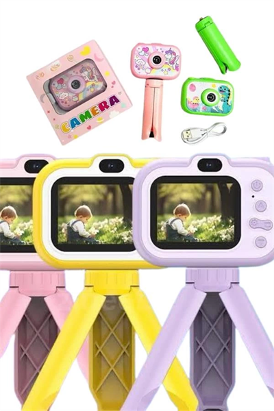 Çocuk Için Eğitici Video Kamera Ayaklı Mini Fotoğraf Makinesi