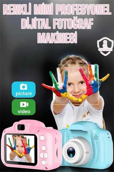Çocuk Kamerası Profesyonel Hafif Ve Uzun Ömürlü USB Şarjlı 2.0 İnç