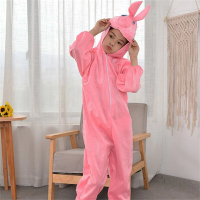 Çocuk Tavşan Kostümü Pembe Renk 2-3 Yaş 80 Cm