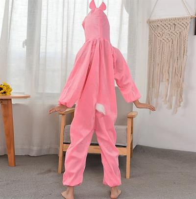 Çocuk Tavşan Kostümü Pembe Renk 4-5 Yaş 100 cm (3936)