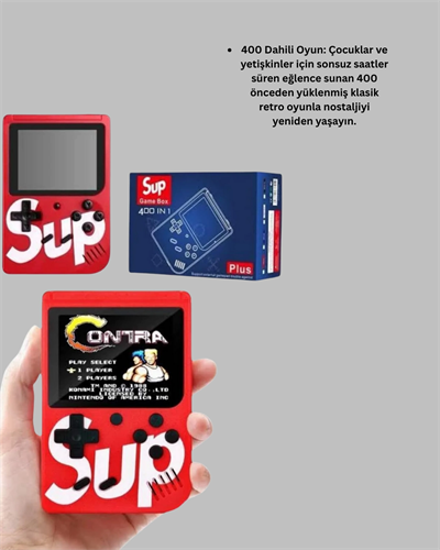 Çocuklar İçin 400 Retro Oyunlu Konsol