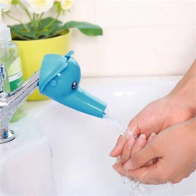 Fil Figürlü Musluk Uzatma Aparatı - 11 cm Çocuklar İçin El Yıkama Başlığı BX-313525