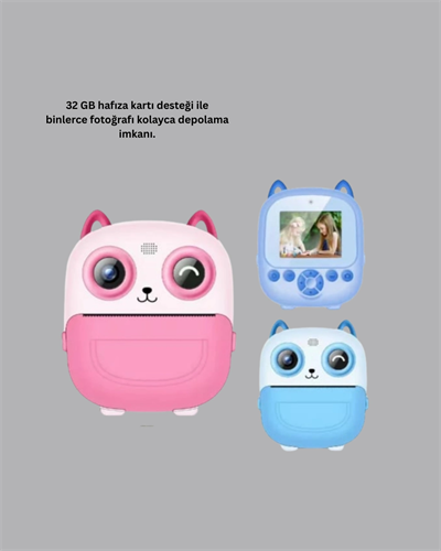 Çocuklar İçin Eğlenceli Dijital Kamera 1300mAh Şarjlı