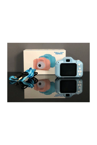 Çocuklar için mavi dijital fotoğraf makinesi SD kartlı 15-20 Mp 1-15x optik zoom