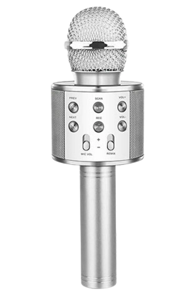 Çocuklar için ses değiştirme efektli dahili hoparlörlü karaoke mikrofon usb tf kart destekli