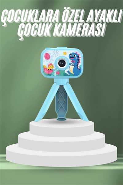Çocuklara Özel Ayaklı Mini Fotoğraf Makinesi Dijital LCD Ekran