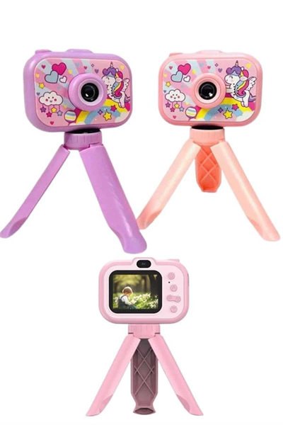 Çocuklara Özel Ayaklı Mini Fotoğraf Makinesi Dijital LCD Ekran