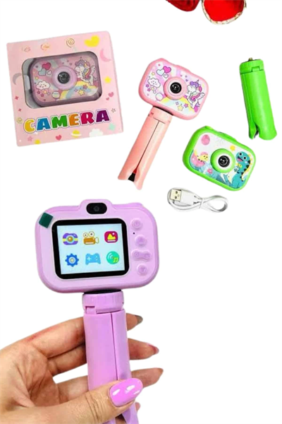Çocuklara Özel Ayaklı Mini Fotoğraf Makinesi Dijital LCD Ekran