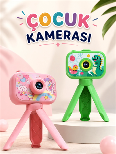 Çocuklara Özel Dijital LCD Ekran 1080P HD Görüntü Kaliteli