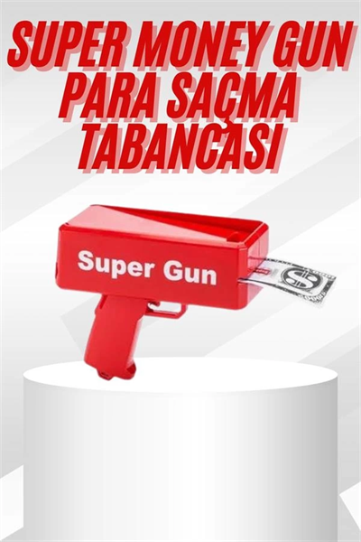 Çocuklara Özel Eğlenceli Para Saçma Makinası Parti Oyuncağı Kırmızı