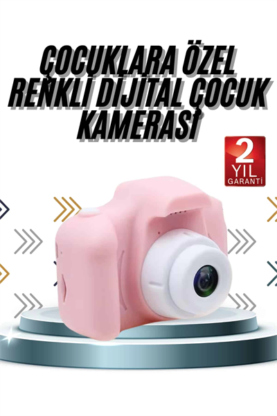 Çocuklara Özel Fotoğraf Ve Video Çeken Mini Çok Renkli Fotoğraf Makinesi