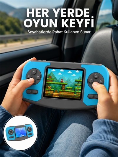 Çocuklara Özel Retro Oyun Konsolu Portatif Eğlence Cihazı