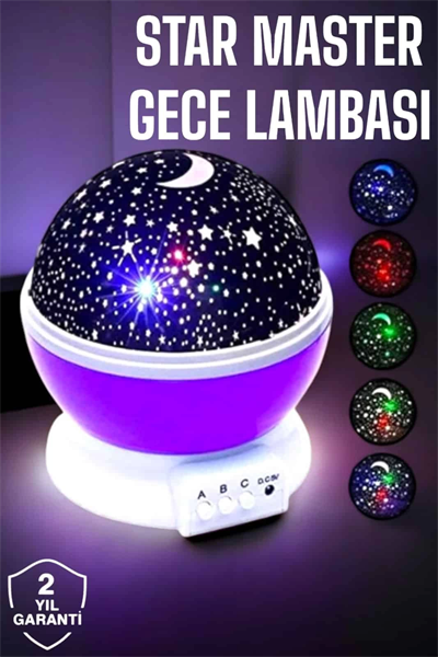 Çocuklara Özel Yıldızlı Gece Lambası