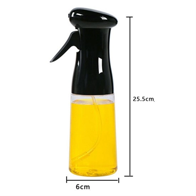 Çok Amaçlı Cam Şişe Püskürtmeli Dağıtıcı Yağdanlık Limonluk Sirke Sosluk Spreyi Siyah Bx40