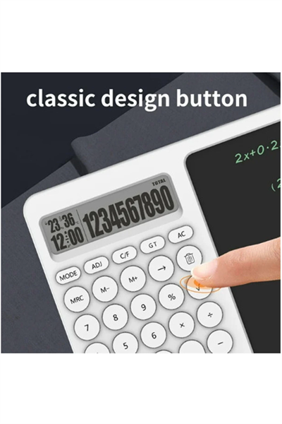 Çok Amaçlı Digital Hesap Makinesi Lcd Ekran Yazma Tableti Ofis Okul İçin Silinebilir El Yazısı Not Defteri