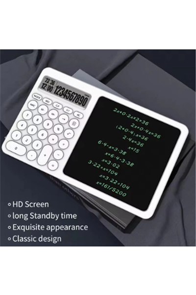 Çok Amaçlı Digital Hesap Makinesi Lcd Ekran Yazma Tableti Ofis Okul İçin Silinebilir El Yazısı Not Defteri