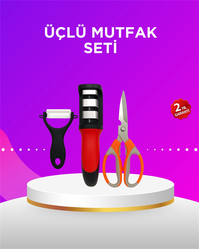 Çok Amaçlı Mutfak Makas Seti – Paslanmaz Çelik ve Ergonomik Tasarım