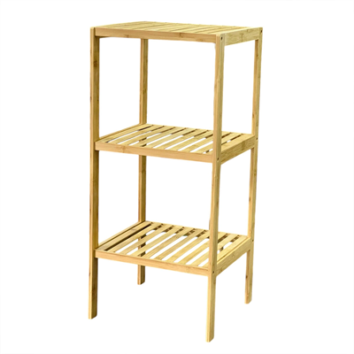 Çok Amaçlı Raf - Organizer 3 Katlı Ahşap - Bambu 36x32x80cm Bx40