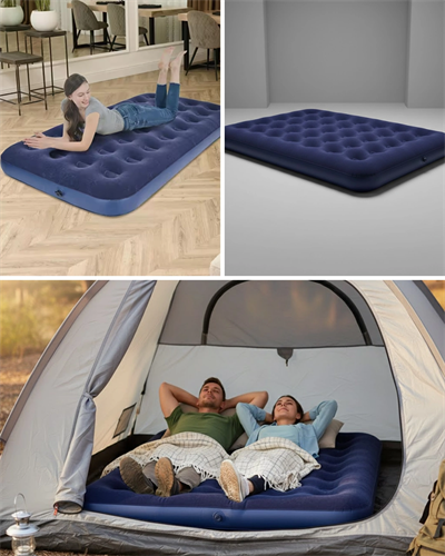 Çok Amaçlı Şişme Hava Yatağı Çift Kişilik Hızlı Şişirme Vanalı