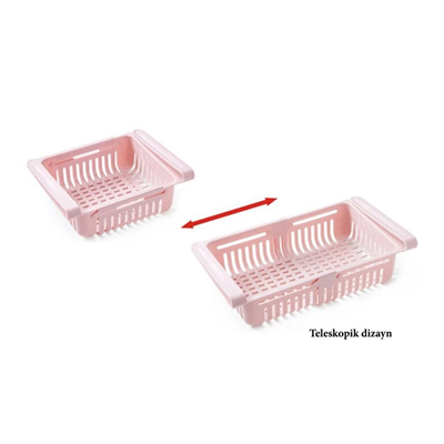 Çok Amaçlı Uzayıp Kısalabilir Buzdolabı Düzenleyici Sepeti Rafı Bx40