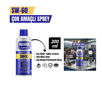 Çok Amaçlı Yağlayıcı Sprey - 200 ml - Pas Sökücü - Profesyonel Sprey