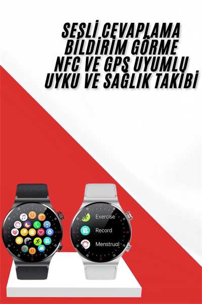 Çok Fonksiyonlu Akıllı Saat Bluetooth Bağlantılı Çağrı Cevaplayabilen Uzun Pil Ömrü