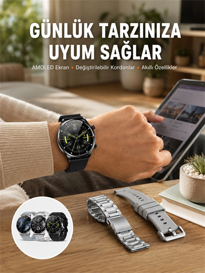 Çok Fonksiyonlu Akıllı Saat Bluetooth Bağlantılı Çağrı Cevaplayabilen Uzun Pil Ömrü Yeni Nesil