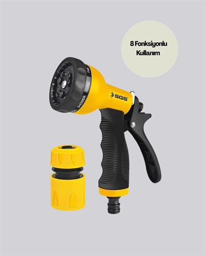 Çok Fonksiyonlu Bahçe Sulama Tabancası Ergonomik Basınçlı Sprey