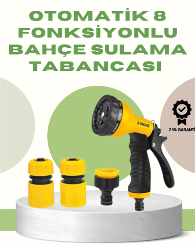 Çok Fonksiyonlu Bahçe Sulama Tabancası Ergonomik Basınçlı Sprey