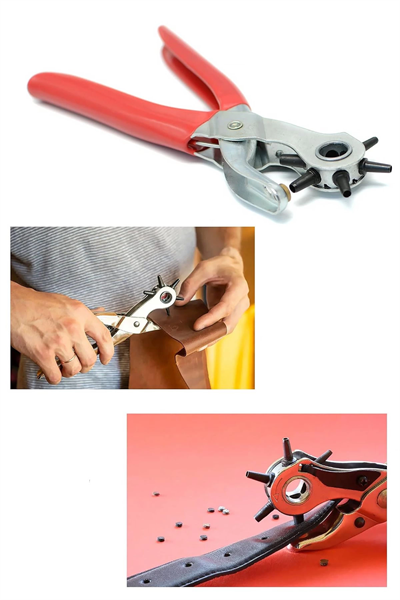 Çok Fonksiyonlu Kemer Delme Pensesi Deri Saat Kayışı Kemer Için Kullanışlı Delik Açma Aracı