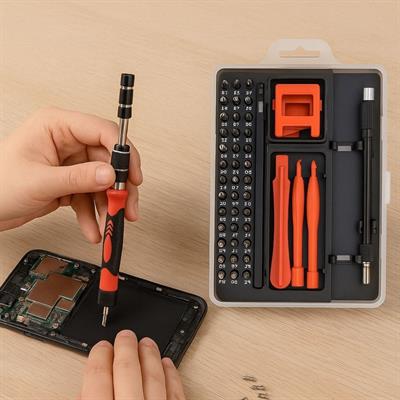 Çok Fonksiyonlu Manyetik Uçlu 52'si 1 Arada 42 Uçlu Saatçi Tornavida Seti (3936)