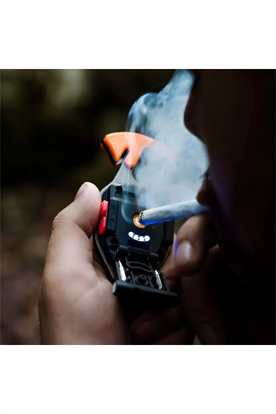 Çok Fonksiyonlu Mini Led Lamba Anahtarlık ve Çakmak USB Şarjlı Kamp İçin Taşınabilir 7 Modlu