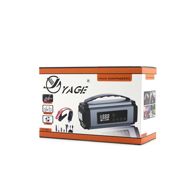 Çok Fonksiyonlu Oto - Araç Takviye Set Taşınabilir 120w Dijital Ekran Powerbank Özellik - Fener - Cob - Pusula Yg-898 Bx40