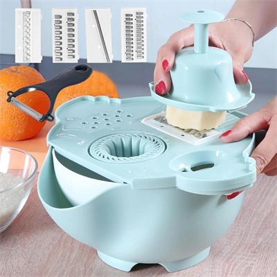 Çok Fonksiyonlu Salata Aparatı - Süzgeçli Doğrayıcı Kase