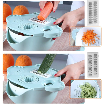 Çok Fonksiyonlu Salata Aparatı - Süzgeçli Doğrayıcı Kase