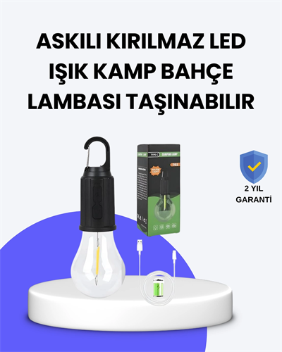 Çok Yönlü Asma Kancalı Kamp Işığı