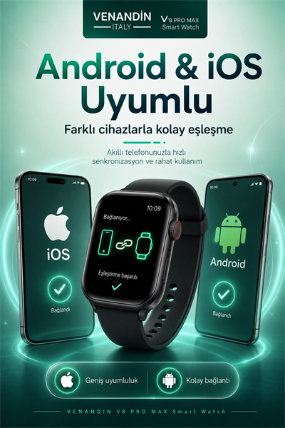 Çoklu Uygulama Destekli Bluetooth Akıllı Saat Dokunmatik Ekranlı Bildirim Özellikli