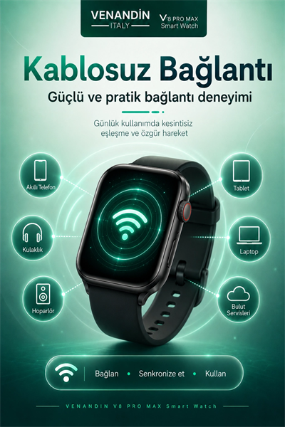 Çoklu Uygulama Destekli Bluetooth Akıllı Saat Dokunmatik Ekranlı Bildirim Özellikli