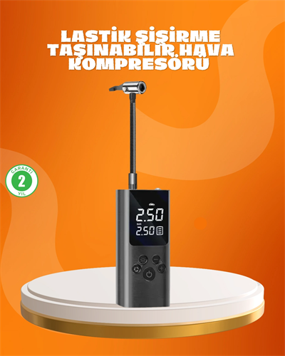 Çoklu Valf Adaptörlü Dijital Hava Pompası