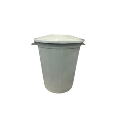 Çöp Kovası 70 Lt Çöp Kovası Kapaklı Büyük Boy Çöp Bidonu Dayanıklı Çöp Kovası - Gri