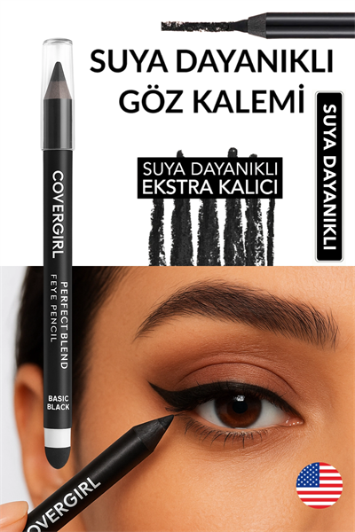 Covergirl Perfect Blend Siyah Eyeliner Kalem Black 100 Suya Dayanıklı Göz Kalemi