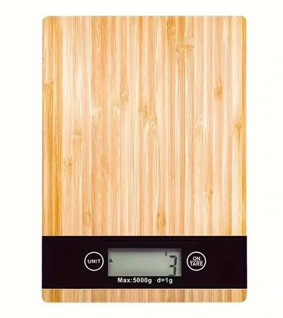 Crown Dijital Hassas Mutfak Tartısı - Terazisi-Hassas Ölçüm 5kg Bambu Görünümlü (3936)
