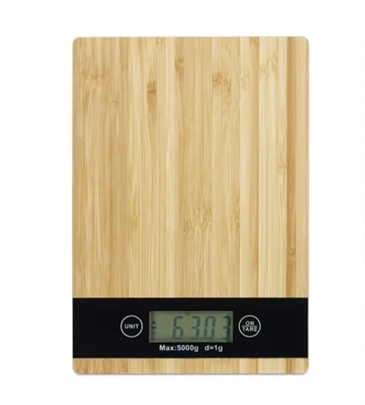 Crown Dijital Hassas Mutfak Tartısı - Terazisi-hassas Ölçüm 5kg Bambu Görünümlü Bx40