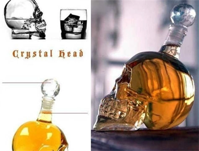 Crystal Head Kuru Kafa Cam Şişe 350 Ml