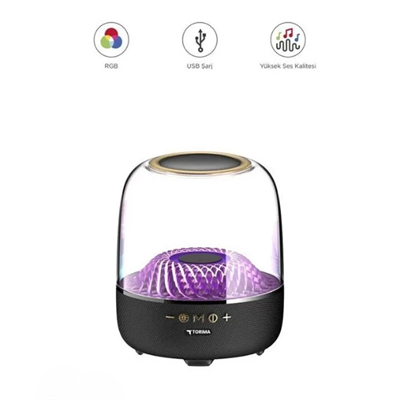 D33 Siyah Taşınabilir Kablosuz Bluetooth Hoparlör